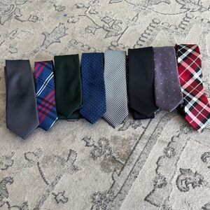 Classic Men's Tie Set - Gray, Blue, Green, Black, Red